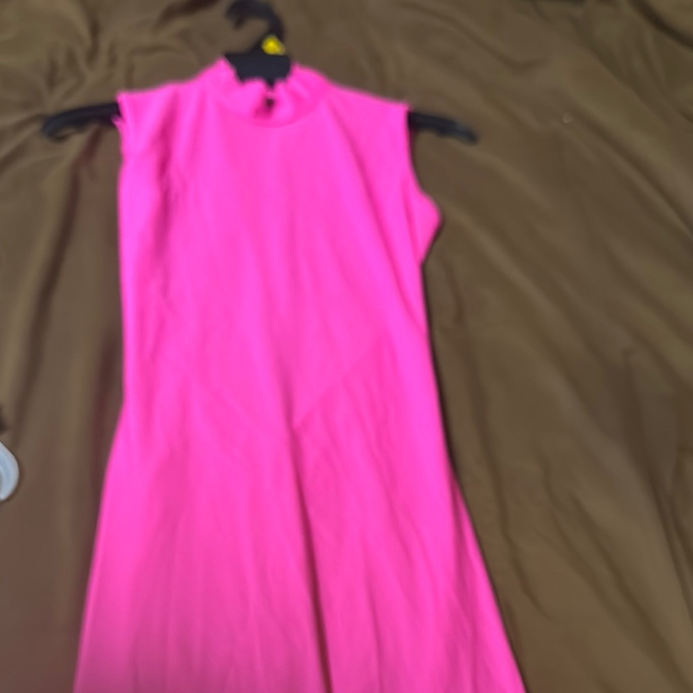 Vibrant Pink Sleeveless Dress